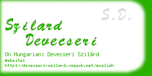 szilard devecseri business card